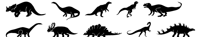 Dinosauria Regular Font LOWERCASE