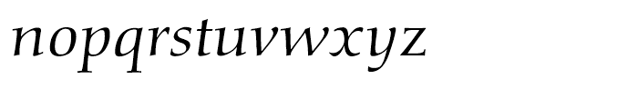 Diotima Classic Italic Font LOWERCASE
