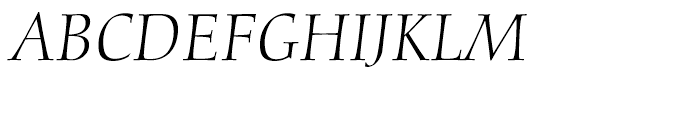 Diotima Classic Light Italic Font UPPERCASE