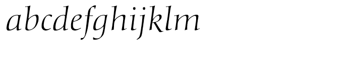 Diotima Classic Light Italic Font LOWERCASE