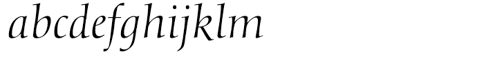 Diotima Italic Font LOWERCASE