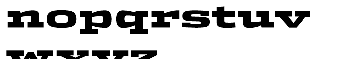 Dispatch Black Extended Font LOWERCASE