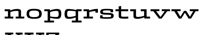 Dispatch Regular Extended Font LOWERCASE