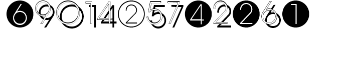 Display Digits Eight Font UPPERCASE