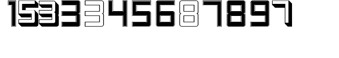 Display Digits One Font LOWERCASE