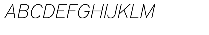 District Thin Italic Font UPPERCASE
