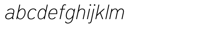 District Thin Italic Font LOWERCASE