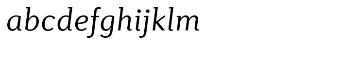 Diverda Serif Light Italic Font LOWERCASE