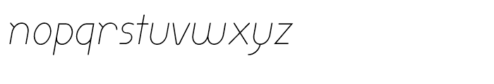 Dixon Thin Italic Font LOWERCASE