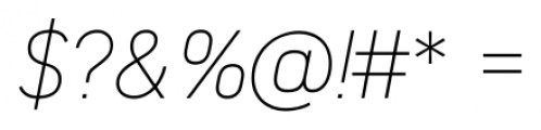 DIN 2014 Extra Light Italic Font OTHER CHARS