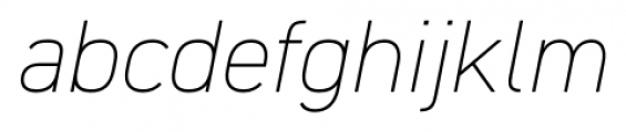 DIN 2014 Extra Light Italic Font LOWERCASE