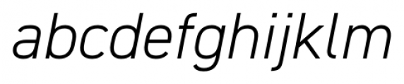 DIN 2014 Light Italic Font LOWERCASE