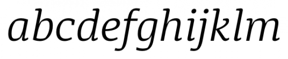 Diaria Pro Light Italic Font LOWERCASE