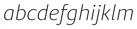 Diaria Sans Pro Extra Light Italic Font LOWERCASE