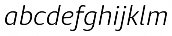 Diaria Sans Pro Light Italic Font LOWERCASE