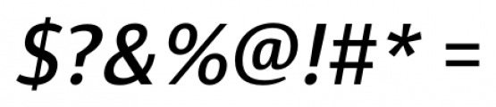Diaria Sans Pro Medium Italic Font OTHER CHARS