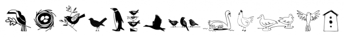 Dickybird Doodles Regular Font LOWERCASE