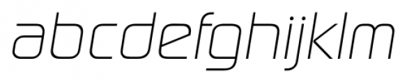 Digital Serial Italic Font LOWERCASE
