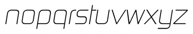 Digital Serial Italic Font LOWERCASE