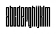Dimensions 200R Font LOWERCASE