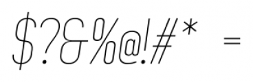 Dinesqo 4F UltraLight Italic Font OTHER CHARS