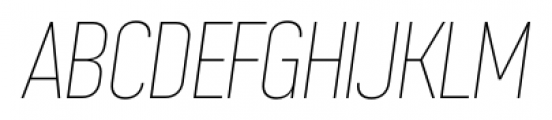 Dinesqo 4F UltraLight Italic Font UPPERCASE