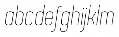 Dinesqo 4F UltraLight Italic Font LOWERCASE