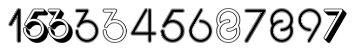 Display Digits Three Font LOWERCASE