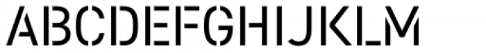 DIN 2014 Stencil Half-Open Font UPPERCASE