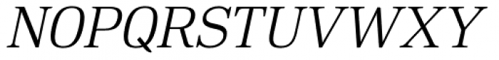 DIN Neue Roman Light Italic Font UPPERCASE