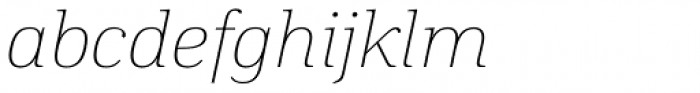 DIN Neue Roman Thin Italic Font LOWERCASE