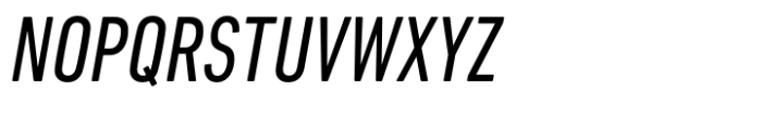 DIN Next Condensed Italic Font UPPERCASE