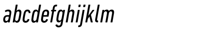 DIN Next Condensed Italic Font LOWERCASE