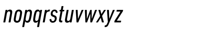 DIN Next Condensed Italic Font LOWERCASE