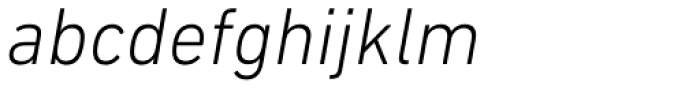 DIN Next Cyrillic Light Italic Font LOWERCASE