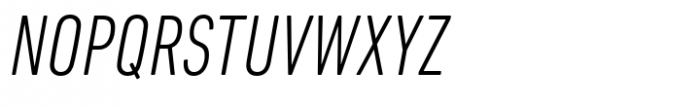 DIN Next Light Condensed Italic Font UPPERCASE