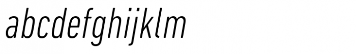 DIN Next Light Condensed Italic Font LOWERCASE