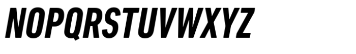 DIN Next Paneuropean Bold Condensed Italic Font UPPERCASE