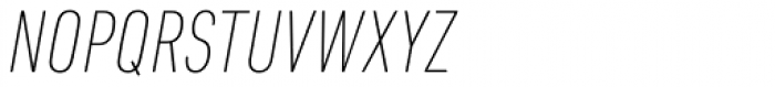 DIN Next Pro Condensed UltraLight Italic Font UPPERCASE
