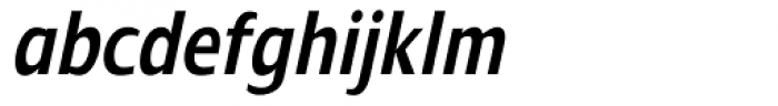 Dialog Condensed SemiBold Italic Font LOWERCASE