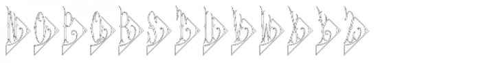 Diamant Monogram Outline (1000 Impressions) Font LOWERCASE