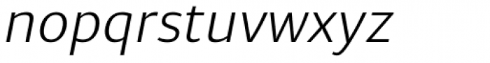 Diaria Sans Pro Light Italic Font LOWERCASE