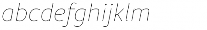 Diaria Sans Pro Thin Italic Font LOWERCASE