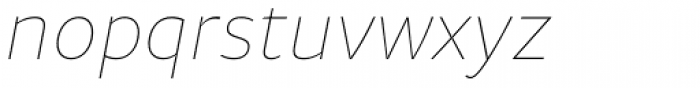 Diaria Sans Pro Thin Italic Font LOWERCASE