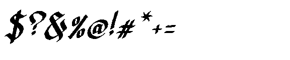 Dicaten Italic Font OTHER CHARS