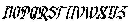 Dicaten Italic Font UPPERCASE