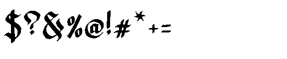 Dicaten Regular Font OTHER CHARS