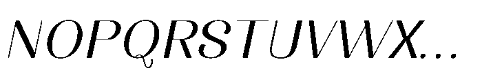 Dichora Black Condensed Oblique Font UPPERCASE