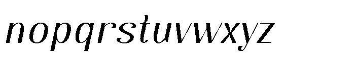 Dichora Black Condensed Oblique Font LOWERCASE