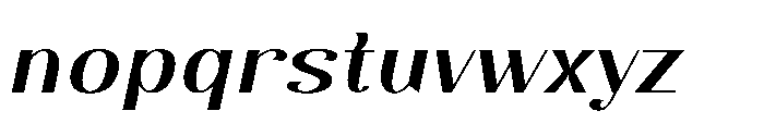 Dichora Black Expanded Oblique Font LOWERCASE